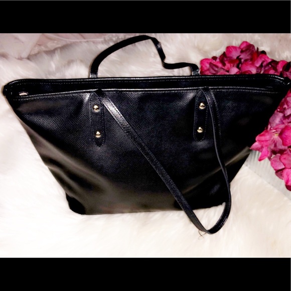 COACH Black Leather Tote Bag - Picture 3 of 7